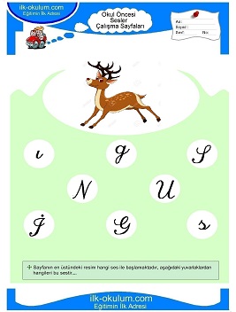 Çocuklar İçin G Sesi Çalışma Sayfaları 